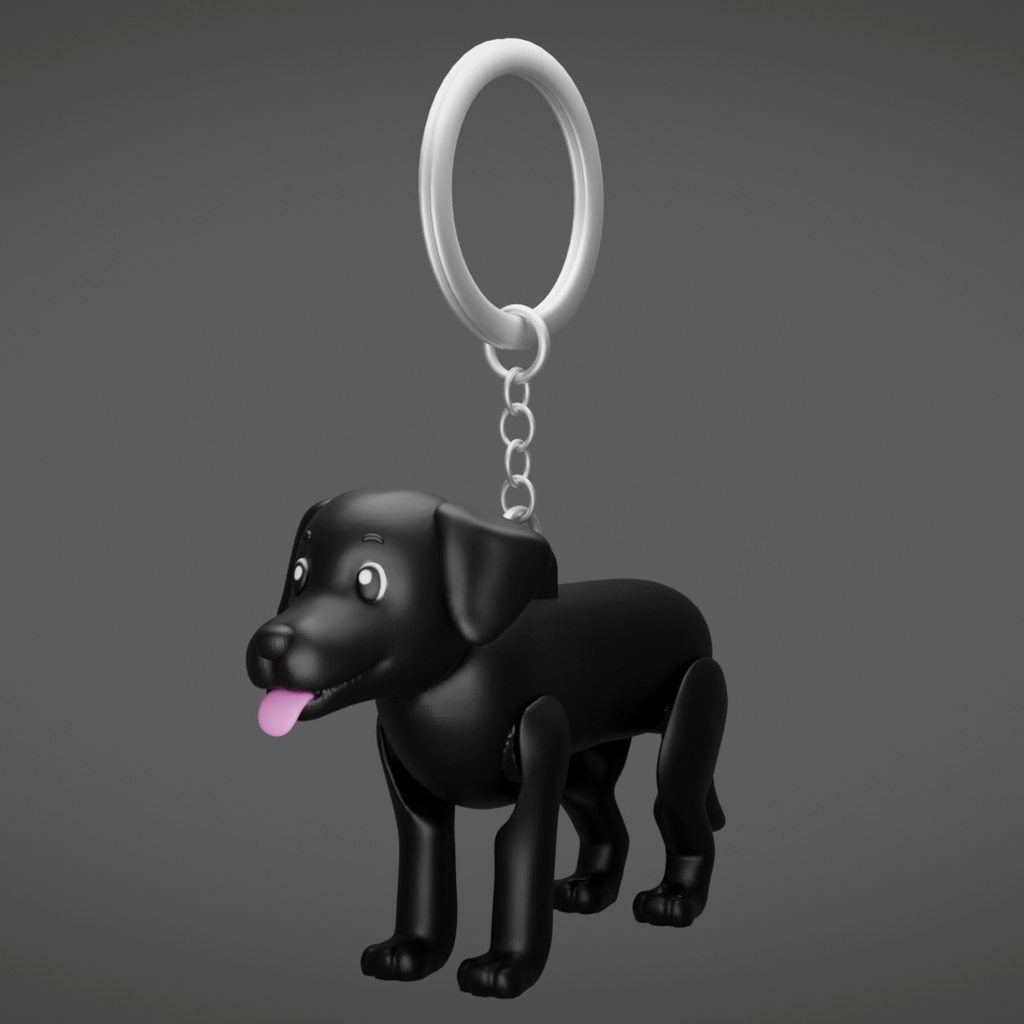 Black Labrador Keychain