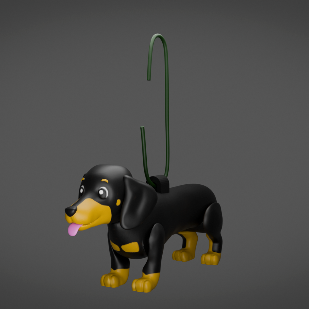 Black and Tan Dachshund Ornament