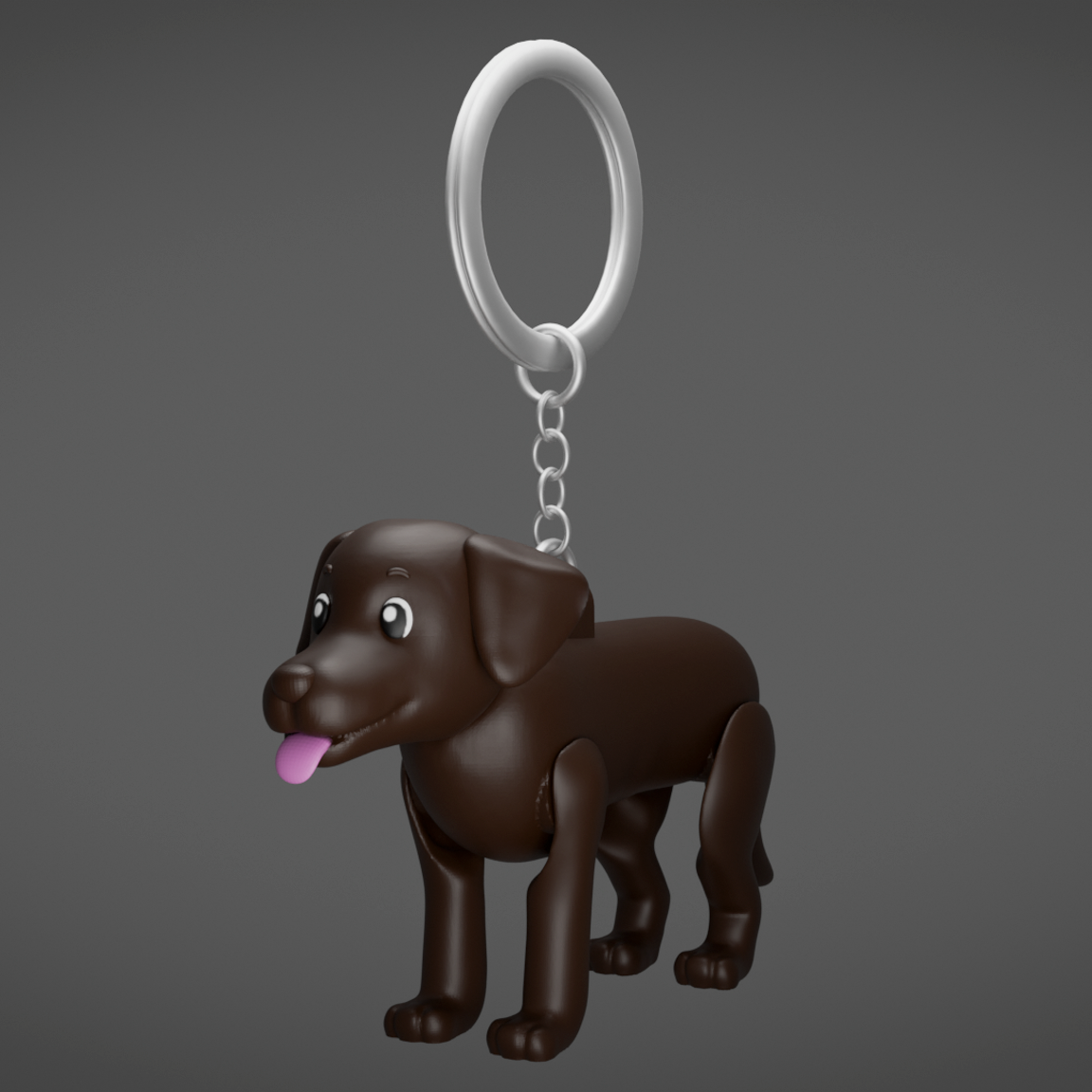 Chocolate Labrador Keychain