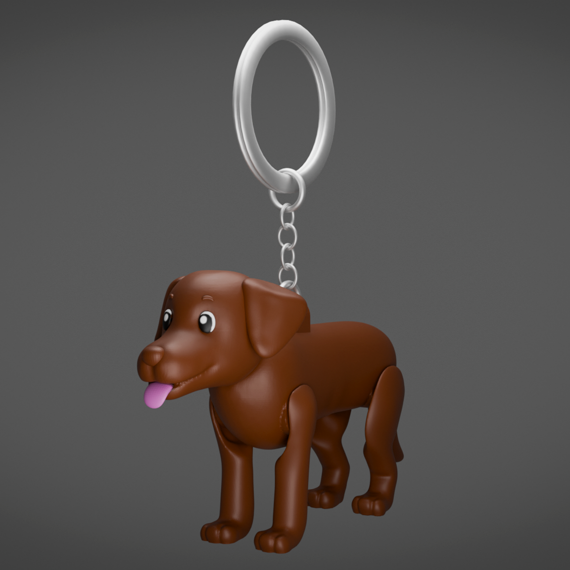 Chocolate Labrador Keychain