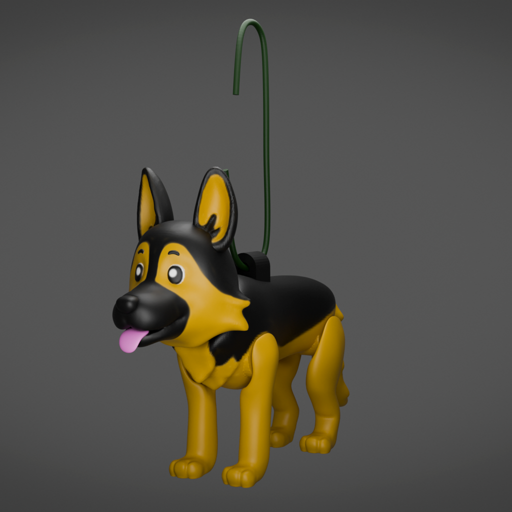 Black and Tan German Shepherd Ornament