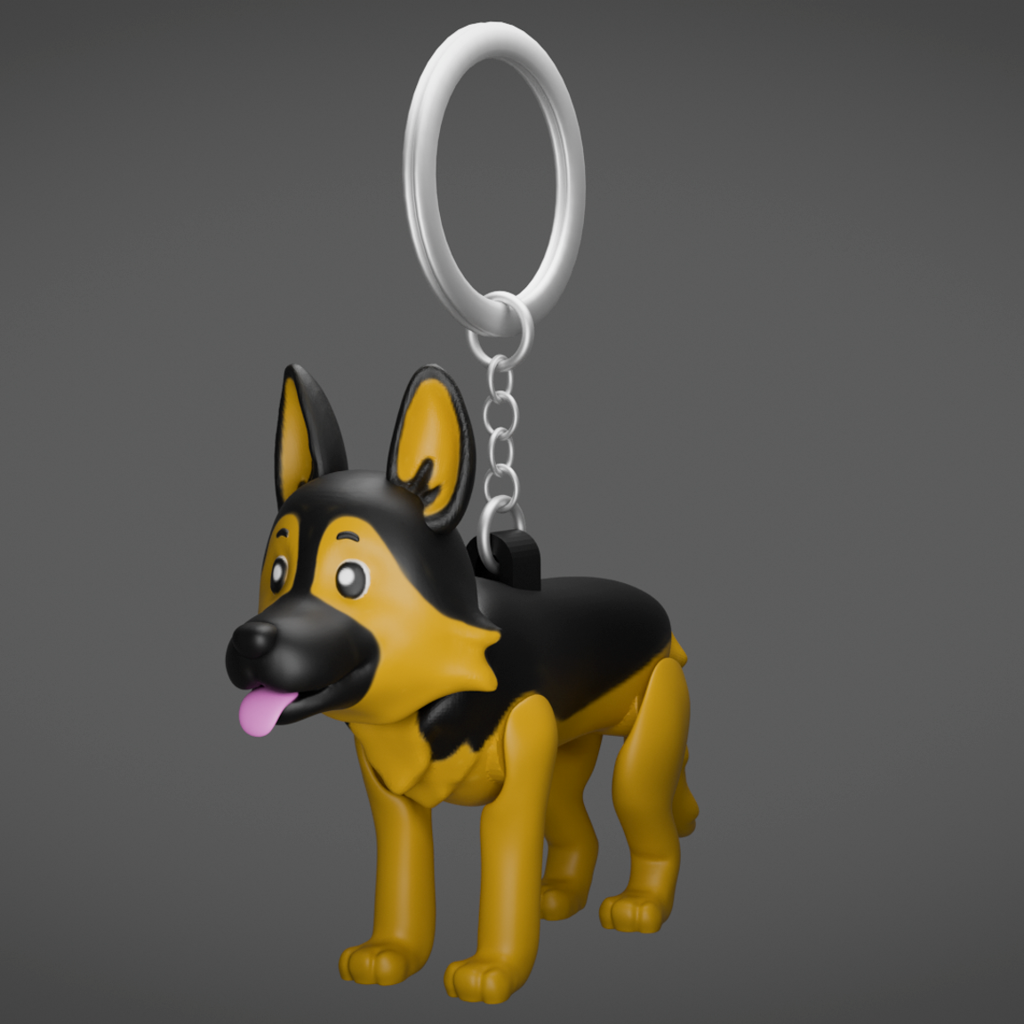 Black and Tan German Shepherd Keychain