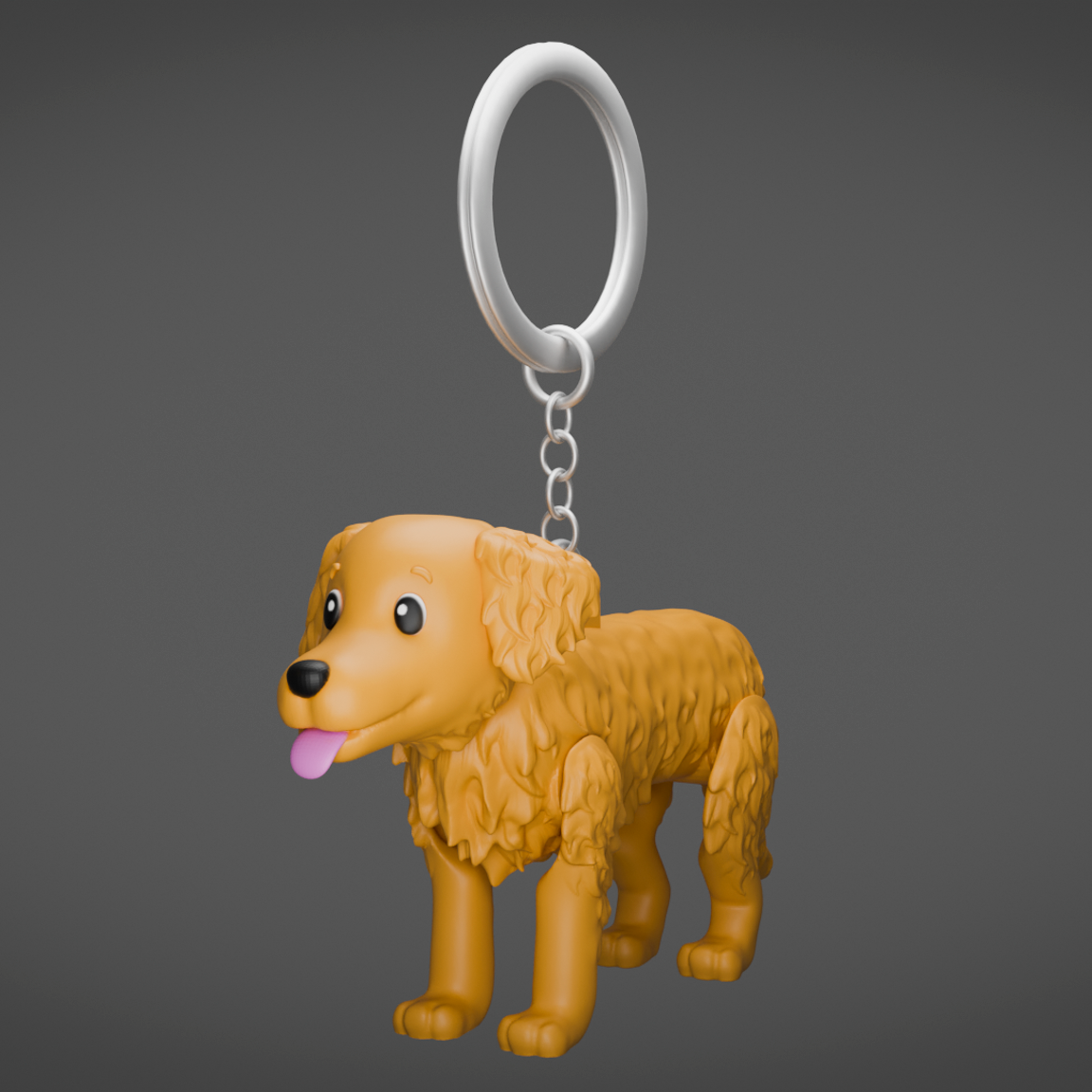 Golden Retriever Keychain