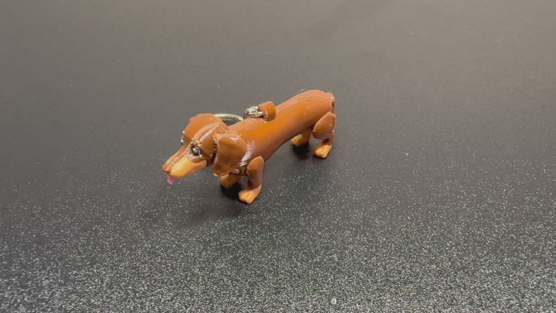 Chocolate and Tan Dachshund Keychain