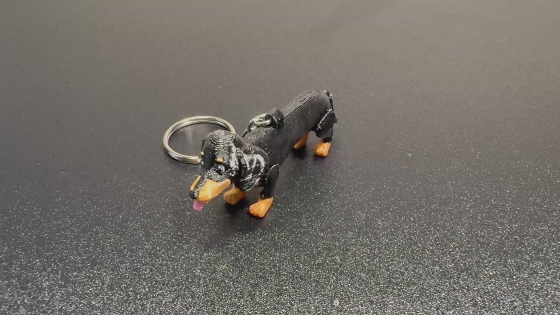 Black and Tan Dachshund Keychain