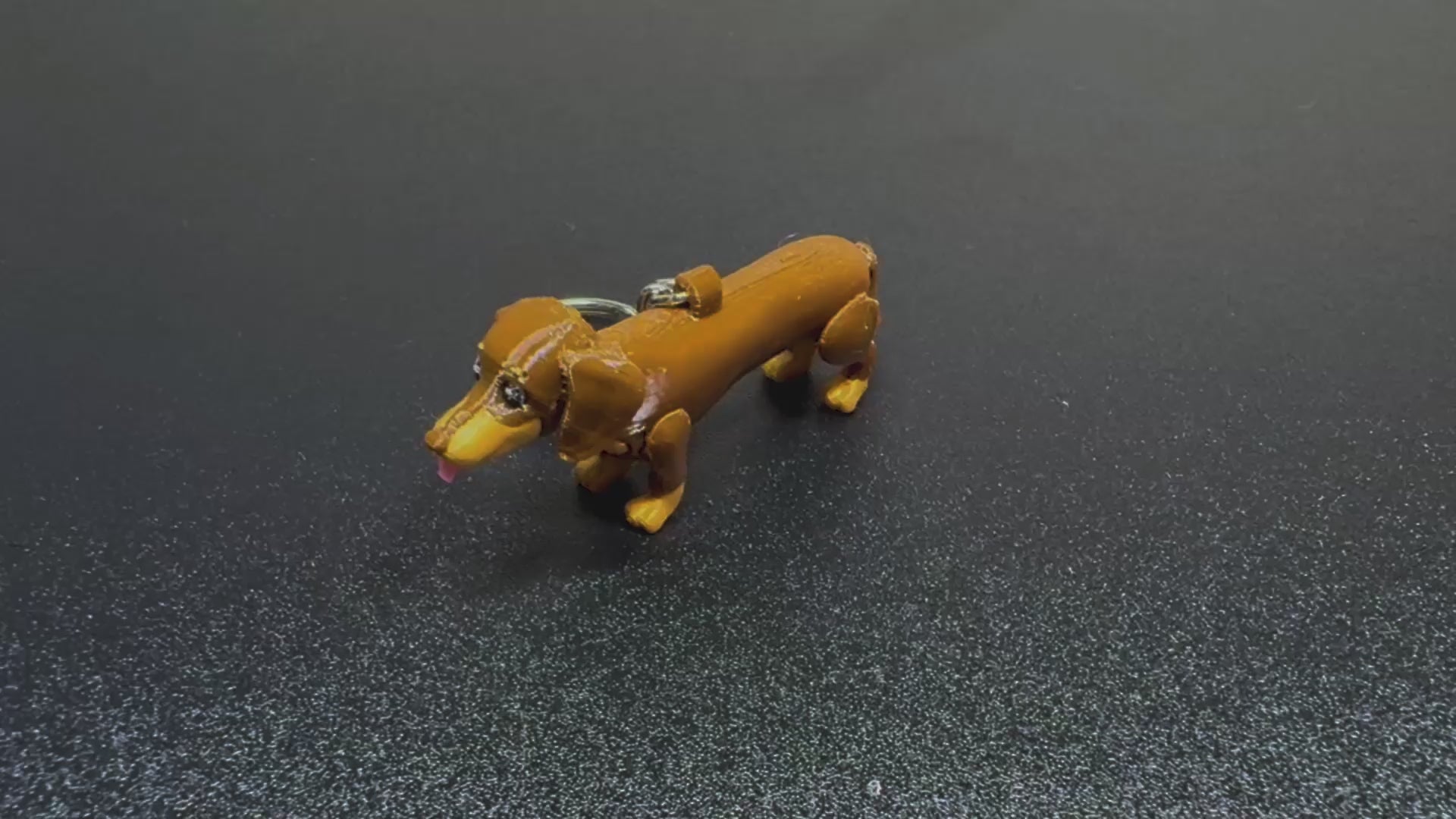 Chocolate and Tan Dachshund Keychain